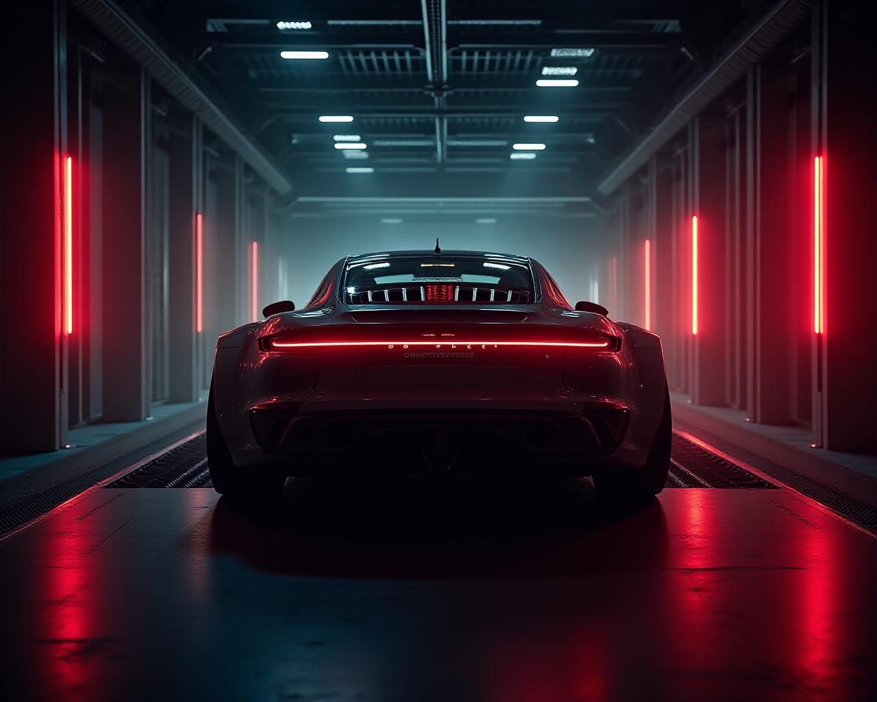 Supercar op een dyno testbank bij Grove Performance